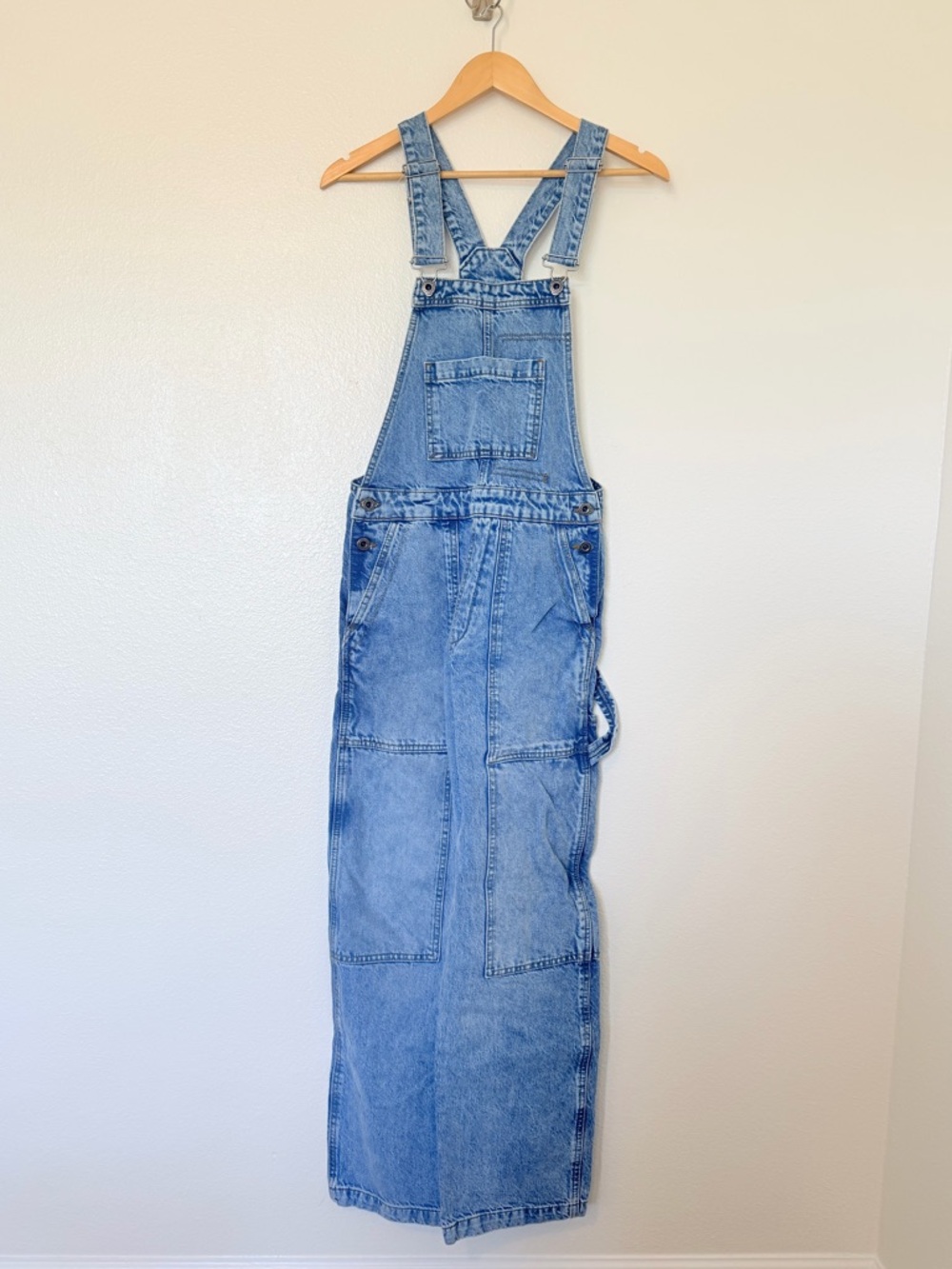 Zara Light Blue Denim carpenter overalls nwot